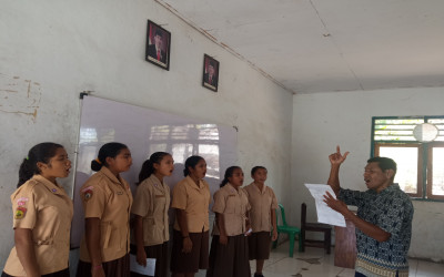 Menuju Pesparawi Pelajar, Melki Menuleus Suara Anak Amfoang siap berkompetisi.